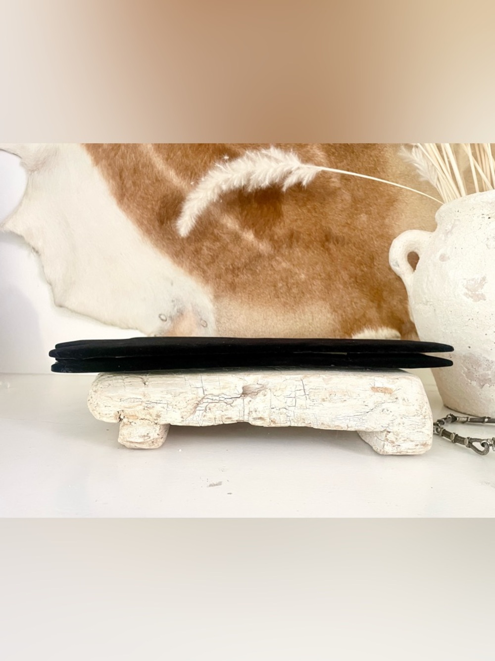 SET OF 2 Black Velvet Necklace Stand Display - Picture 5 of 6